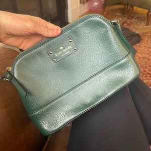 Emerald green cross body Kate spade bag